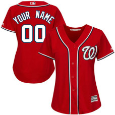 Women's Custom Washington Nationals Authentic Red Alternate 1 Cool Base Jersey