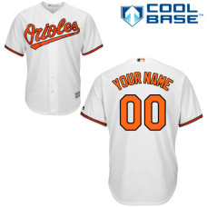 Custom Baltimore Orioles Authentic White Home Cool Base Jersey