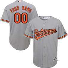 Custom Baltimore Orioles Authentic Grey Road Cool Base Jersey