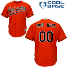 Youth Custom Baltimore Orioles Authentic Orange Alternate Cool Base Jersey
