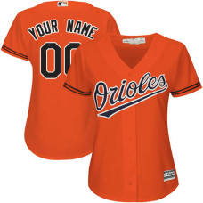 Women's Custom Baltimore Orioles Replica Orange Alternate Cool Base Jersey