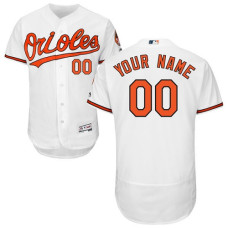 Custom Baltimore Orioles White Flexbase Authentic Collection Jersey