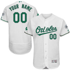 Custom Baltimore Orioles White Celtic Flexbase Authentic Collection Jersey