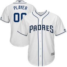Custom San Diego Padres Authentic White Home Cool Base Jersey