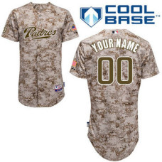 Custom San Diego Padres Authentic Camo Alternate 2 Cool Base Jersey