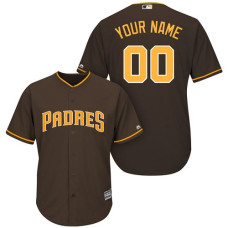Women's Custom San Diego Padres Authentic Brown Alternate Cool Base Jersey