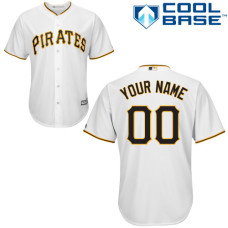 Custom Pittsburgh Pirates Replica White Home Cool Base Jersey