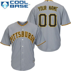 Custom Pittsburgh Pirates Authentic Grey Road Cool Base Jersey