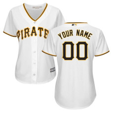 Women's Custom Pittsburgh Pirates Authentic White Home Cool Base Jersey