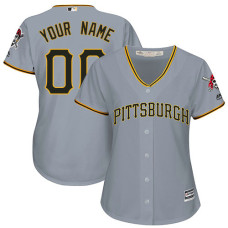 Women's Custom Pittsburgh Pirates Authentic Grey Road Cool Base Jersey