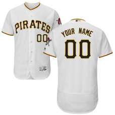 Custom Pittsburgh Pirates White Flexbase Authentic Collection Jersey