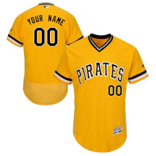 Custom Pittsburgh Pirates Gold Flexbase Authentic Collection Jersey