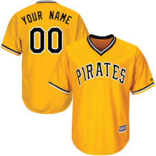 Custom Pittsburgh Pirates Authentic Gold Alternate Cool Base Jersey