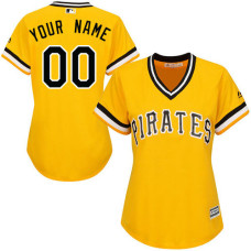 Women's Custom Pittsburgh Pirates Authentic Gold Alternate Cool Base Jersey