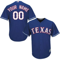 Custom Texas Rangers Authentic Royal Blue Alternate 2 Cool Base Jersey