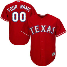 Youth Custom Texas Rangers Authentic Red Alternate Cool Base Jersey