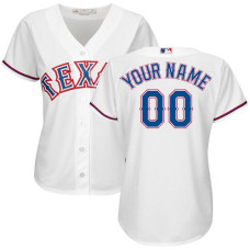 Women's Custom Texas Rangers Authentic White Home Cool Base Jersey