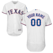 Custom Texas Rangers White Flexbase Authentic Collection Jersey