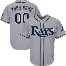 Youth Custom Tampa Bay Rays Replica Grey Road Cool Base Jersey