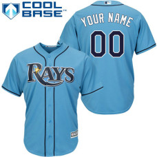 Youth Custom Tampa Bay Rays Authentic Light Blue Alternate 2 Cool Base Jersey