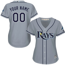 Women's Custom Tampa Bay Rays Authentic Grey Road Cool Base Jersey