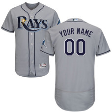 Custom Tampa Bay Rays Grey Flexbase Authentic Collection Jersey