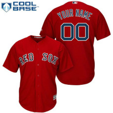 Custom Boston Red Sox Authentic Red Alternate Home Cool Base Jersey