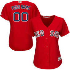 Women's Custom Boston Red Sox Authentic Red Alternate Home Cool Base Jersey