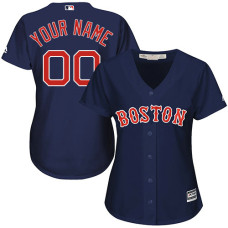 Women's Custom Boston Red Sox Authentic Navy Blue Alternate Road Cool Base Jersey