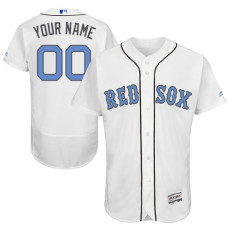 Custom Boston Red Sox Authentic White 2016 Father's Day Fashion Flex Base Jersey