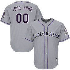 Youth Custom Colorado Rockies Authentic Grey Road Cool Base Jersey
