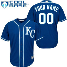 Custom Kansas City Royals Authentic Blue Alternate 2 Cool Base Jersey