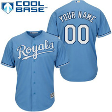 Youth Custom Kansas City Royals Authentic Light Blue Alternate 1 Cool Base Jersey