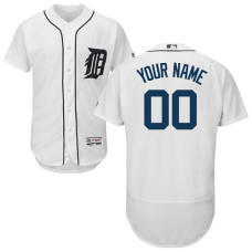 Custom Detroit Tigers Customzied White Flexbase Authentic Collection Jersey