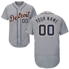 Custom Detroit Tigers Customzied Grey Flexbase Authentic Collection Jersey