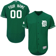 Custom Detroit Tigers Customzied Green Celtic Flexbase Authentic Collection Jersey