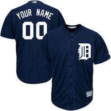 Custom Detroit Tigers Authentic Navy Blue Alternate Cool Base Jersey