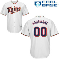 Custom Minnesota Twins Authentic White Home Cool Base Jersey