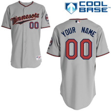 Youth Custom Minnesota Twins Authentic Grey Road Cool Base Jersey