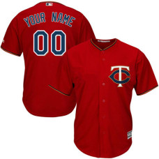 Youth Custom Minnesota Twins Authentic Scarlet Alternate Cool Base Jersey