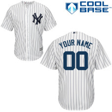 Custom New York Yankees Authentic White Home Jersey