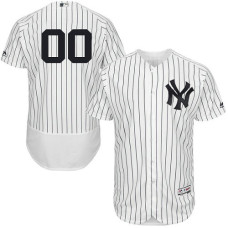 Custom New York Yankees White/Navy Flexbase Authentic Collection Jersey