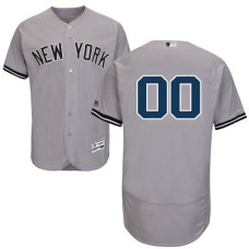 Custom New York Yankees Grey Flexbase Authentic Collection Jersey
