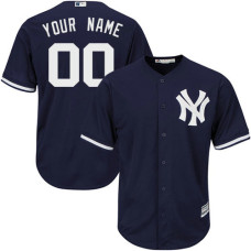 Youth Custom New York Yankees Authentic Navy Blue Alternate Jersey