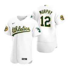 Oakland Athletics Sean Murphy White 2022 Ray Fosse Patch Authentic Jersey