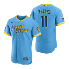 Milwaukee Brewers Rowdy Tellez Powder Blue 2022 City Connect Authentic Jersey