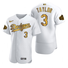 Chris Taylor Los Angeles Dodgers White Gold 2022 MLB All-Star Game Jersey