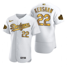 Clayton Kershaw Los Angeles Dodgers White Gold 2022 MLB All-Star Game Jersey