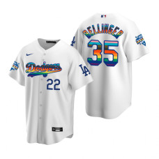 Los Angeles Dodgers Cody Bellinger White 2022 Pride Night LGBTQ Jersey