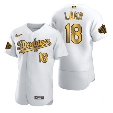 Jake Lamb Los Angeles Dodgers White Gold 2022 MLB All-Star Game Jersey